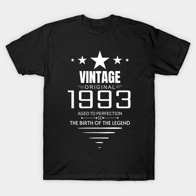 Vintage 1993 - Birthday Gift T-Shirt by Fluen